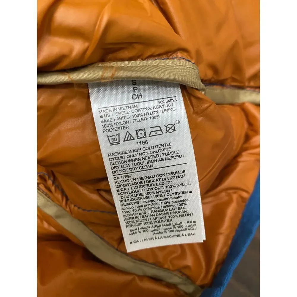 Old Navy Water Resistant Travel Quilted Jacket Blue Gorp Core Nylon Men's Size S
